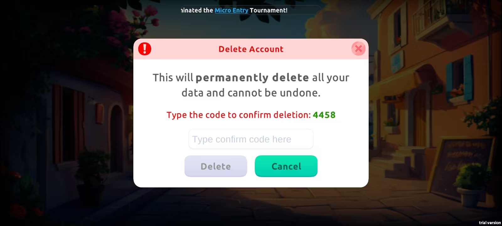 Confirm Deletion